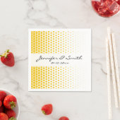 Deep Lemon Polka Dots Modern White Servet (Insitu)