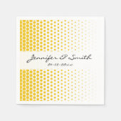 Deep Lemon Polka Dots Modern White Servet (Voorkant)