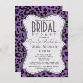 Deep Lila Leopard Animal Print Kaart (Voorkant / Achterkant)