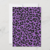 Deep Lila Leopard Animal Print Kaart (Achterkant)
