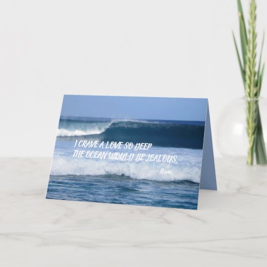DEEP LOVE CRAVE RUMI CITAAT KAART (Voorkant)