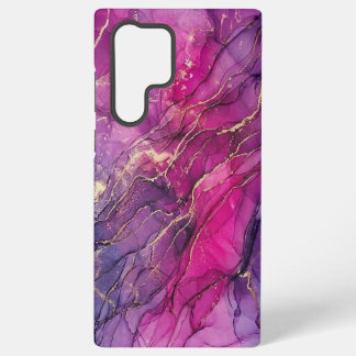 Deep Magenta & Gold Alcohol Ink Samsung Case Galaxy Hoesje