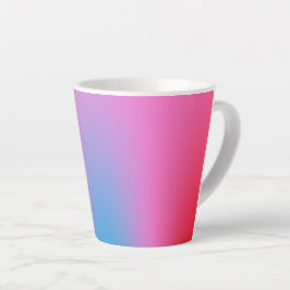 Deep Magenta Roze naar Rood & Blauw Ombre Party Latte Mok