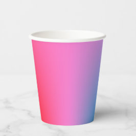 Deep Magenta Roze naar Rood & Blauw Ombre Party Papieren Bekers