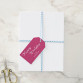Deep Magenta - Roze Verjaardagscadeau Labels Cadeaulabel (Met Touw)