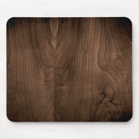 Deep Mahogany Wood Grain Muismat (Voorkant)