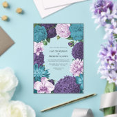 Deep Marine, Slate Orchid & Cloud Lilac Wedding Acryl Uitnodigingen (Insitu (Huwelijk))