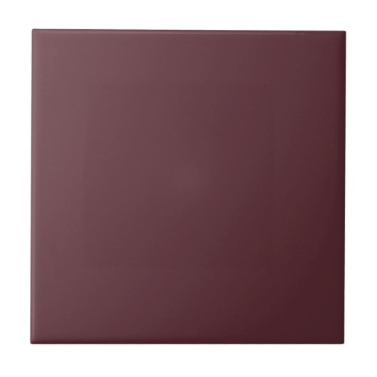 Deep Maroon Solid Color Tegeltje (Voorkant)