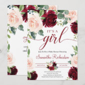 Deep Merlot Florals Maroon en marine Het is een GI Kaart (Voorkant / Achterkant)