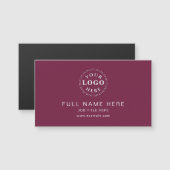 Deep Mulberry Clean Design Magnetisch Visitekaartj (Voorkant / Achterkant)