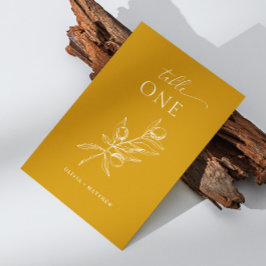 Deep Mustard Yellow Olive Wedding | Elegante Herfs Kaart