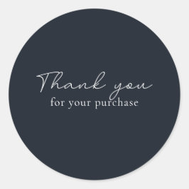 Deep Navy Bedankt voor je aankoop Ronde Sticker