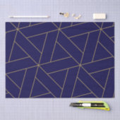 Deep Navy blauw en goud Tissuepapier (Craft)