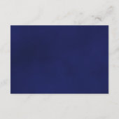 Deep Navy Blue Roos Elegant Wedding Website Informatiekaartje (Achterkant)