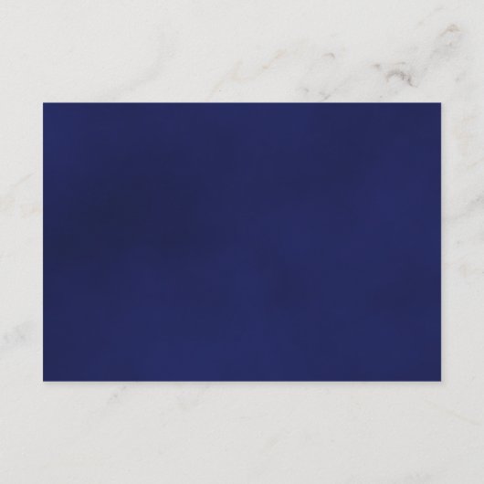 Deep Navy Blue Roos Elegant Wedding Website Informatiekaartje (Achterkant)