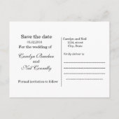 Deep Navy Blue Street Lights Bewaar de datumkaart Aankondigingskaart (Achterkant)