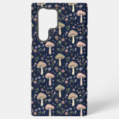 Deep Navy Fungi Seamless Pattern Moody Samsung Galaxy Hoesje (Achterkant)