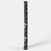 Deep Navy Fungi Seamless Pattern Moody Samsung Galaxy Hoesje (Rechterkant)
