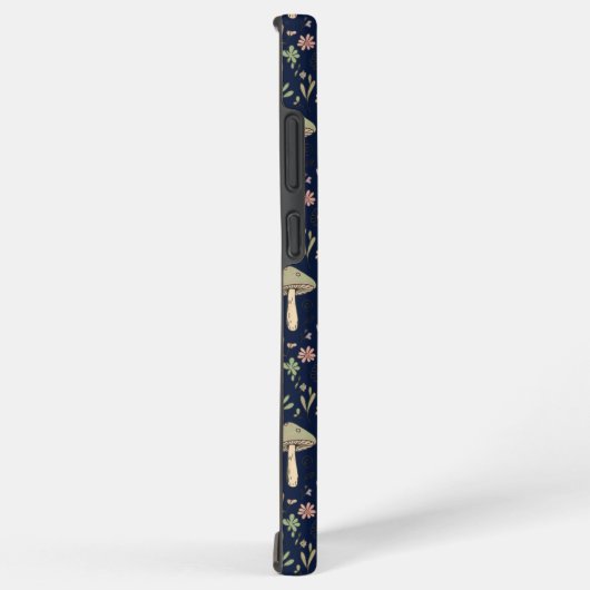 Deep Navy Fungi Seamless Pattern Moody Samsung Galaxy Hoesje (Rechterkant)
