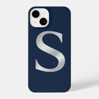 “Deep Navy Phone Cover with Center trendy iPhone 14 Hoesje