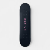 Deep navy pink custom persoonlijk skateboard (Voorkant)