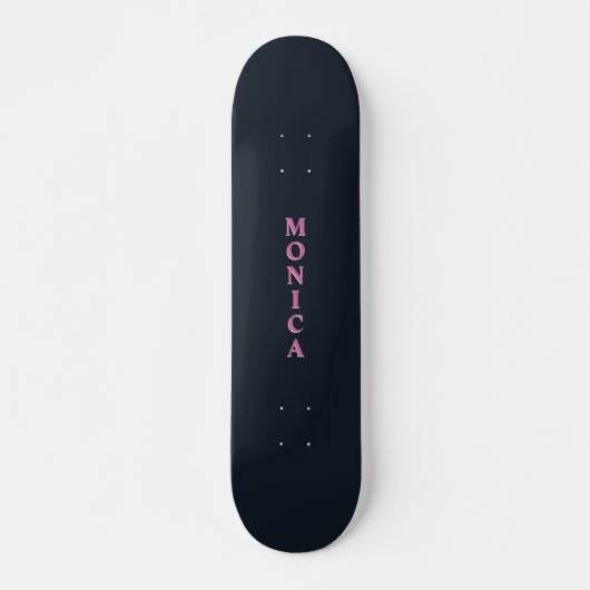 Deep navy pink custom persoonlijk skateboard (Voorkant)
