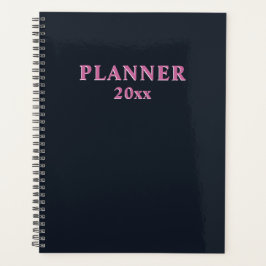 Deep navy pink planner