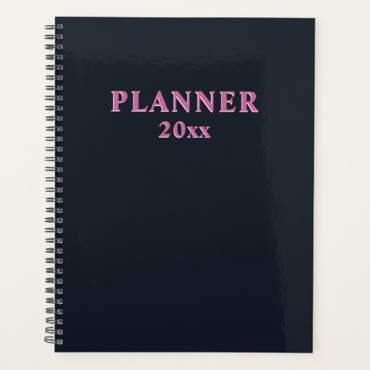 Deep navy pink planner (Voorkant)