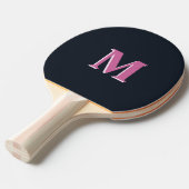 Deep navy pink tafeltennisbatje (Voorkant Gekanteld)
