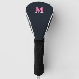 Deep navy roze monogrammed golfheadcover