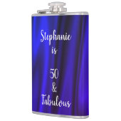 Deep Neon Blue Silky Satin Shiny 50 & Fabulous Heupfles (Links)