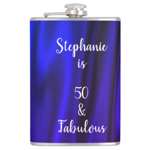 Deep Neon Blue Silky Satin Shiny 50 & Fabulous Heupfles