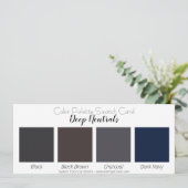 Deep Neutrals Color Palette Swatch Card Kaart (Staand voorkant)