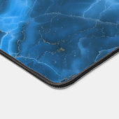 Deep Ocean Blue Agate Stone Abstract Large Office Bureaumat (Hoek)