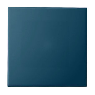 Deep Ocean Blue Effen Kleur   #063e59 Tegeltje