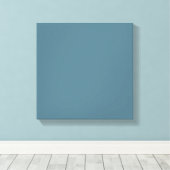 Deep Ocean Blue Effen Kleur Canvas Afdruk (Insitu (Houten vloer))