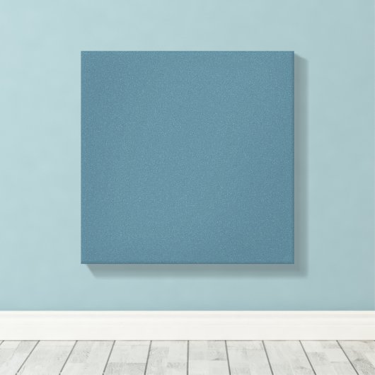 Deep Ocean Blue Effen Kleur Canvas Afdruk (Insitu (Houten vloer))