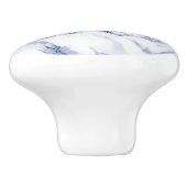 Deep Ocean Blue Marble Keramische Knop (Zijkant)