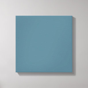 Deep Ocean Blue Solid Color Canvas Afdruk