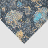 Deep Ocean Mystieke Kwallen Patroon Etherische Kun Tissuepapier (Detail)