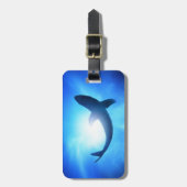 Deep Ocean Shark Silhouette Bagagelabel (Voorkant verticaal)