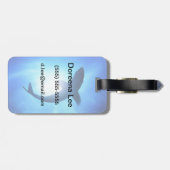 Deep Ocean Shark Silhouette Bagagelabel (Achterkant horizontaal)