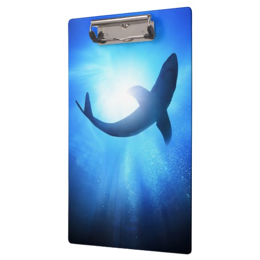 Deep Ocean Shark Silhouette Klembord (Links)