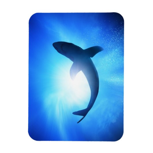 Deep Ocean Shark Silhouette Magneet (Verticaal)