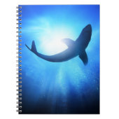 Deep Ocean Shark Silhouette Notitieboek (Voorkant)