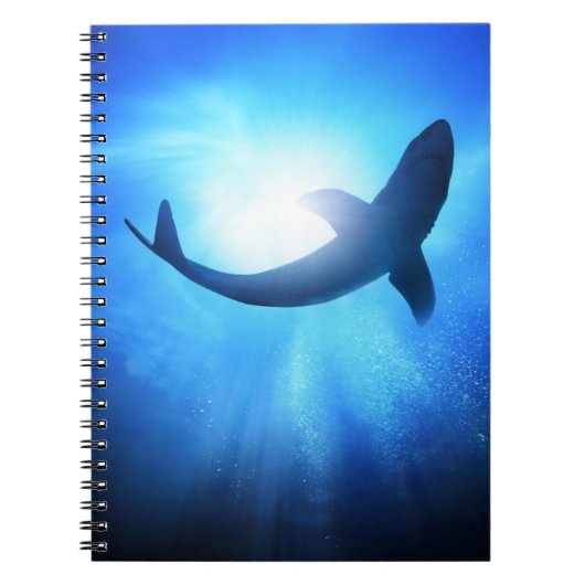 Deep Ocean Shark Silhouette Notitieboek (Voorkant)