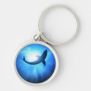 Deep Ocean Shark Silhouette Sleutelhanger