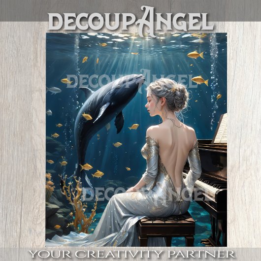 Deep Ocean Symphony - Decoupage - Tissuepapier