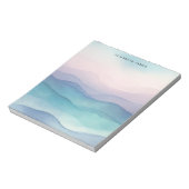 Deep Ocean Waterverf Blauw gelaagd Ombre Notitieblok (Linkerzijde)