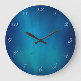 Deep Onderwater Glow Blue Clock Grote Klok